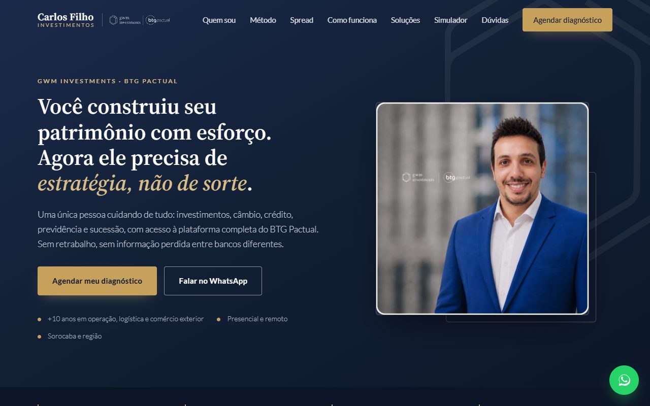 Prévia do site Carlos Filho Investimentos