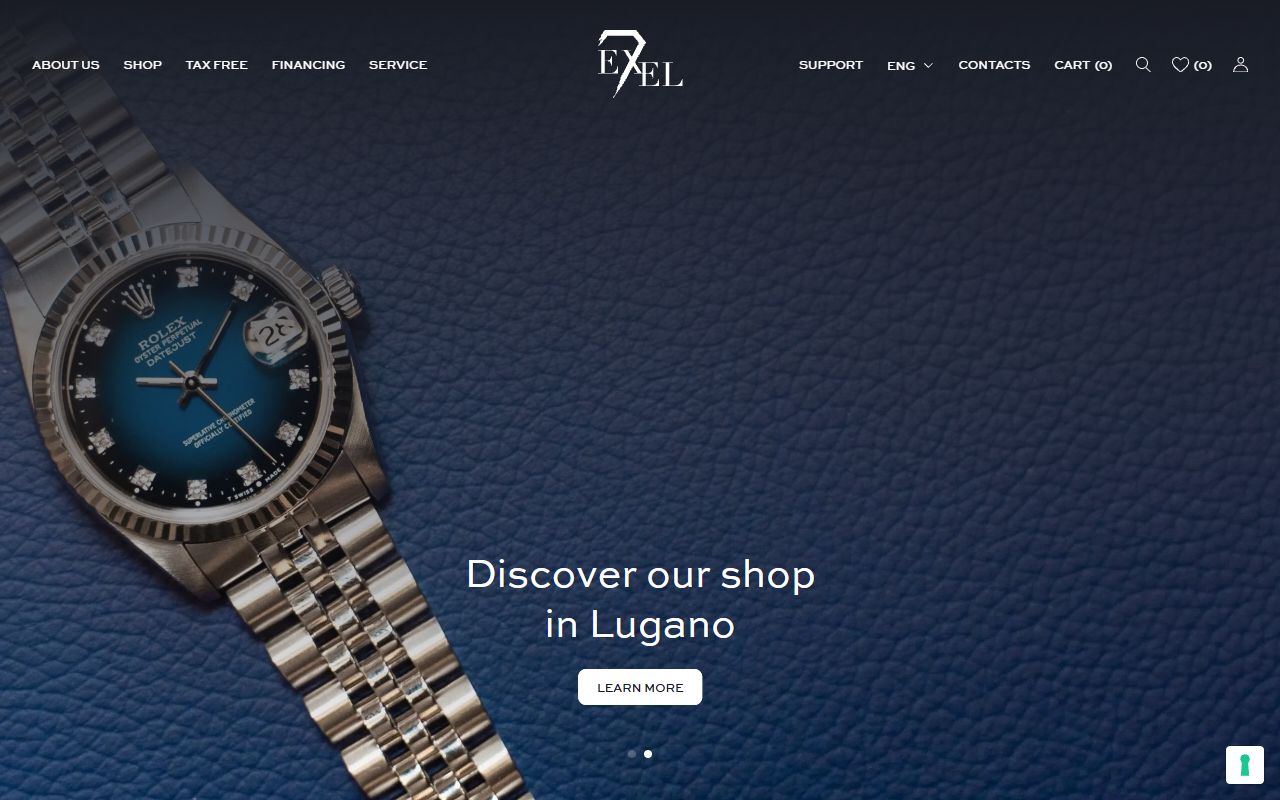 Prévia do site Exel Watches
