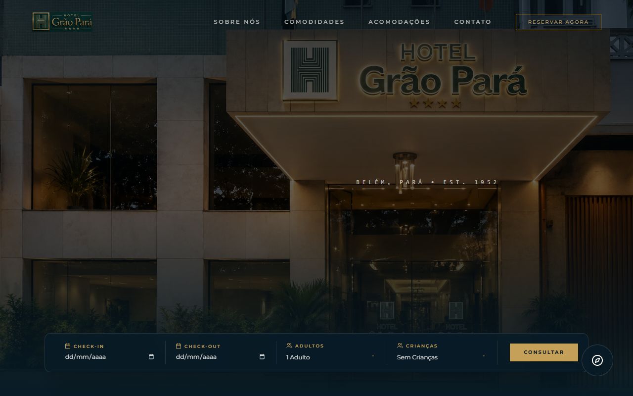 Prévia do site Hotel Grão Pará