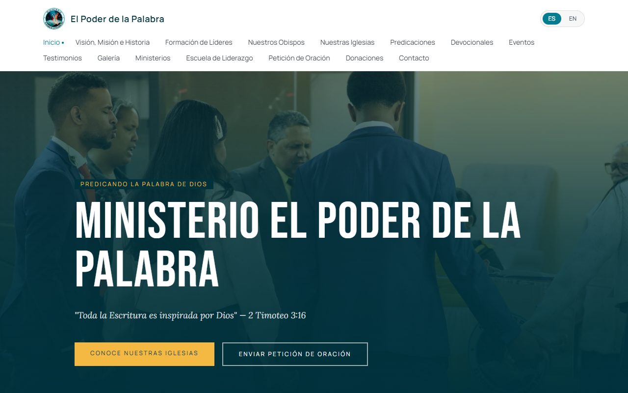 Prévia do site Ministerio El Poder de La Palabra