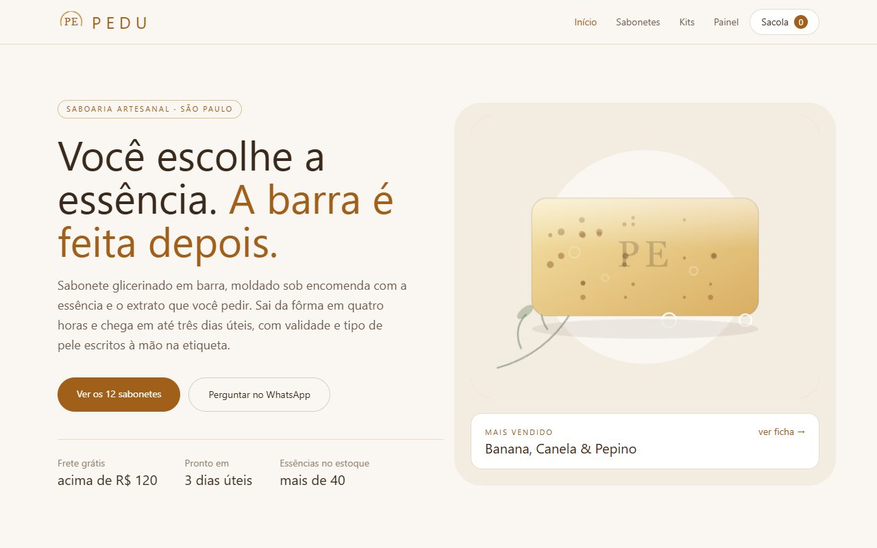 Prévia do site PEDU Saboaria